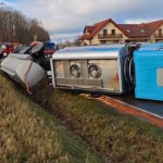 Poważny wypadek cystern z paliwem 