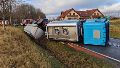 Poważny wypadek cystern z paliwem 