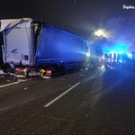 Poważny wypadek na A1. Zderzyło się 5 ciężarówek, jedna osoba nie żyje