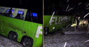 Poważny wypadek na A4. Autokar wypadł z drogi