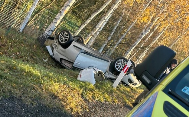 Poważny wypadek na drodze krajowej nr 94 /Zespół Ratownictwa Medycznego w Chojnowie /RMF24