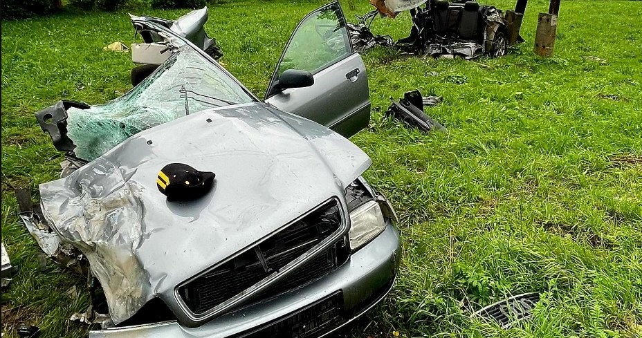 Poważny wypadek pod Limanową Fot. Policja Limanowa @Facebook /Policja