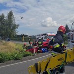 Poważny wypadek w Gierałtowicach. Na miejscu lądował śmigłowiec LPR