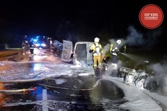 Poważny wypadek w miejscowości Gzinka niedaleko Łowicza