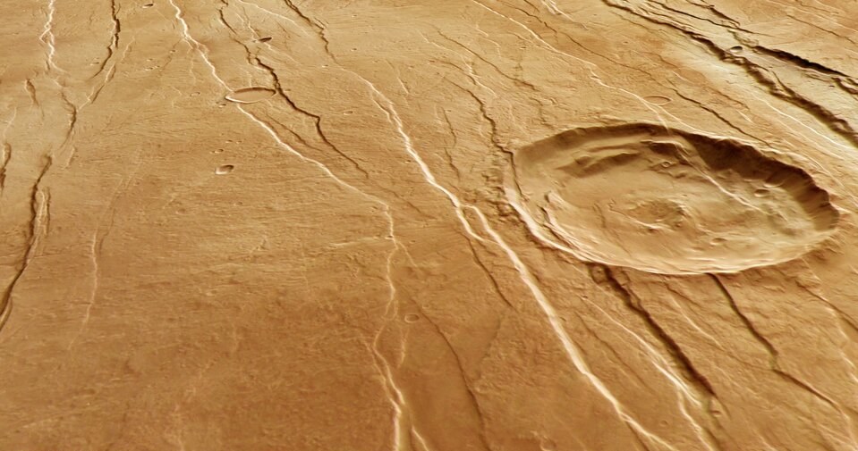 Powierzchnia Marsa nadal nas zadziwia /ESA/DLR/FU Berlin/CC BY-SA3.0 IGO /materiały prasowe