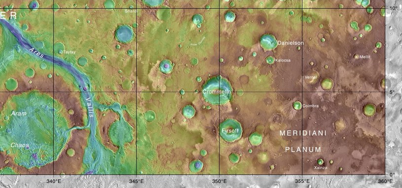 Cratere de impact punctează suprafața lui Marte / Jim Sikowsky / NASA