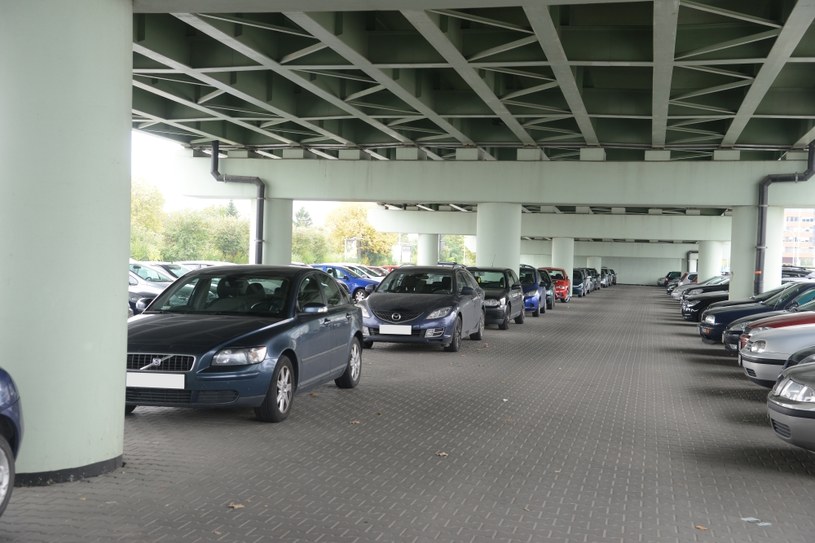 Powierzchnia pod wiaduktem często służy za parking. Jednak przepisy zabraniają parkowania na pasie między jezdniami oraz powierzchniach wyłączonych. /Motor