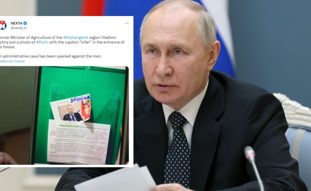 Powiesił zdjęcie Putina z napisem "morderca". Rosyjski polityk zatrzymany