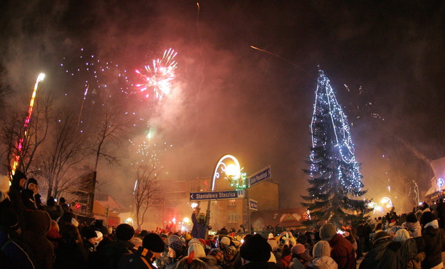 Powitanie Nowego Roku na Krupówkach w Zakopanem / 	Grzegorz Momot    /PAP