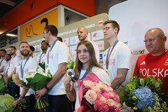 Powitanie olimpijczyków na Okęciu