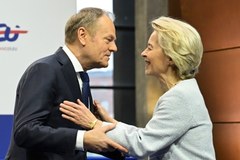 Powitanie Ursuli von der Leyen w ECS w Gdańsku