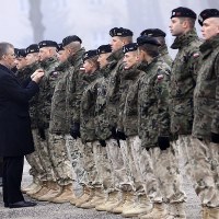 Powitanie żołnierzy 17. Wielkopolskiej Brygady Zmechanizowanej z Międzyrzecza i Wędrzyna