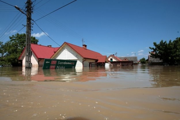 Powódź mędzy Tarnobrzegiem i Sandomierzem. JAKUB ORZECHOWSKI /Agencja SE/East News