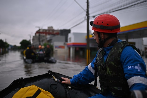 Powódź w regionie Porto Alegre w Brazylii /Andre Borges /PAP/EPA