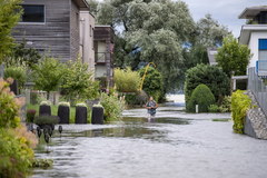 Powódź w Stansstad w Szwajcarii