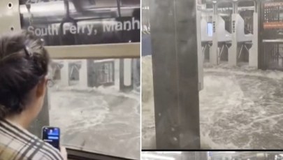 Powódź w USA. Obrazki z nowojorskiego metra porażają