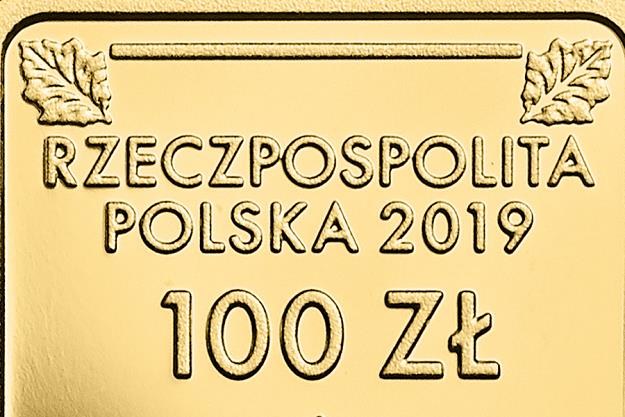 Powrót złota do Polski, 100 zł, detal awersu /NBP