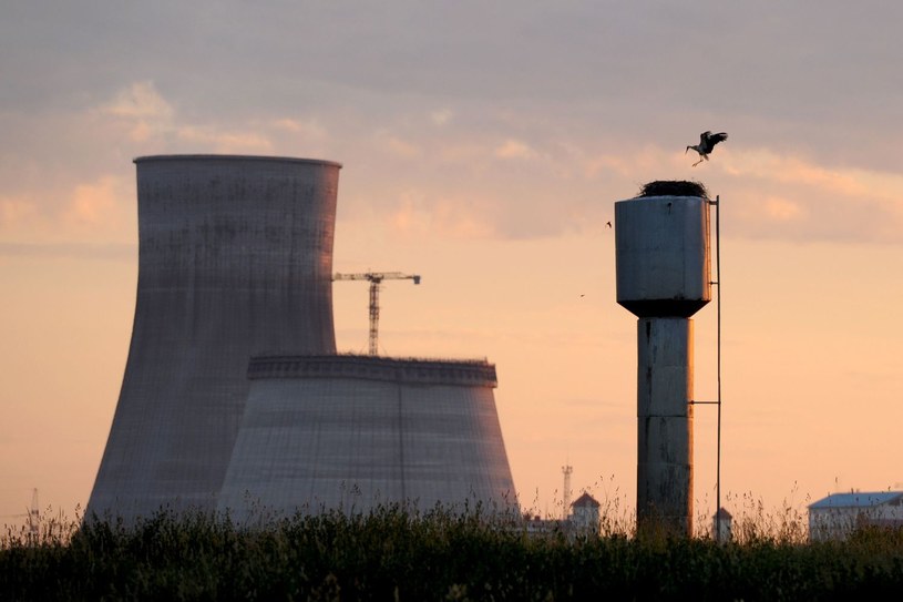 Powstająca elektrownia jądrowa w Ostrowcu na Białorusi /AFP