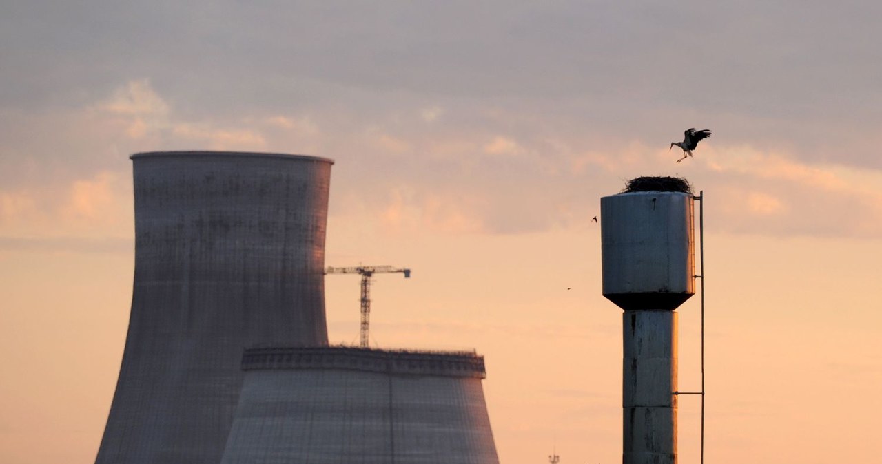 Powstająca elektrownia jądrowa w Ostrowcu na Białorusi /AFP