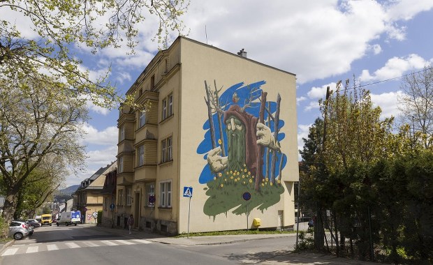 Powstał mural z eko-przesłaniem nawiązujący do wierzeń Słowian