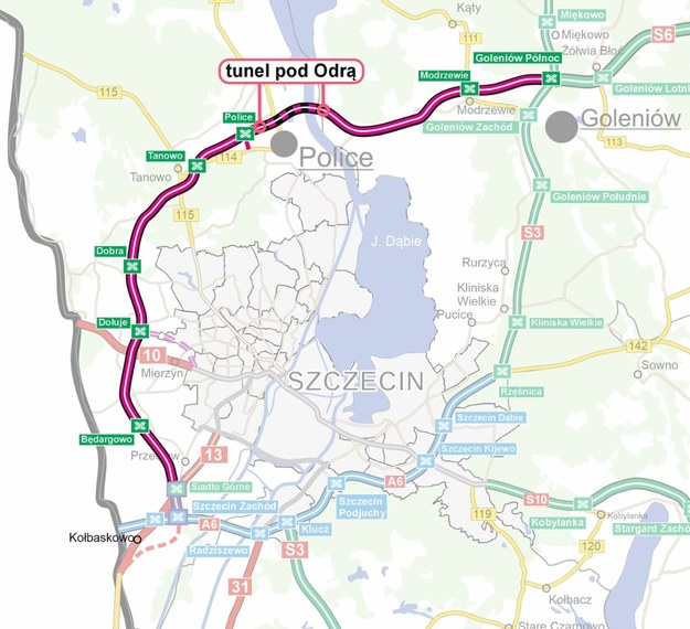 Powstanie prawie 50 km trasy ekspresowej i najdłuższy tunel w Polsce. /GDDKiA Szczecin /