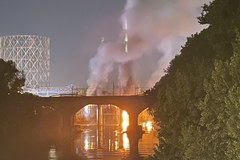 Pożar "żelaznego mostu" w Rzymie 