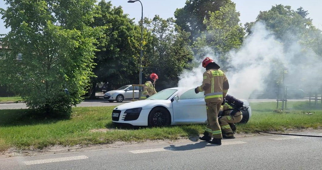 Pożar Audi R8 /Anna Kondraciuk /INTERIA.PL