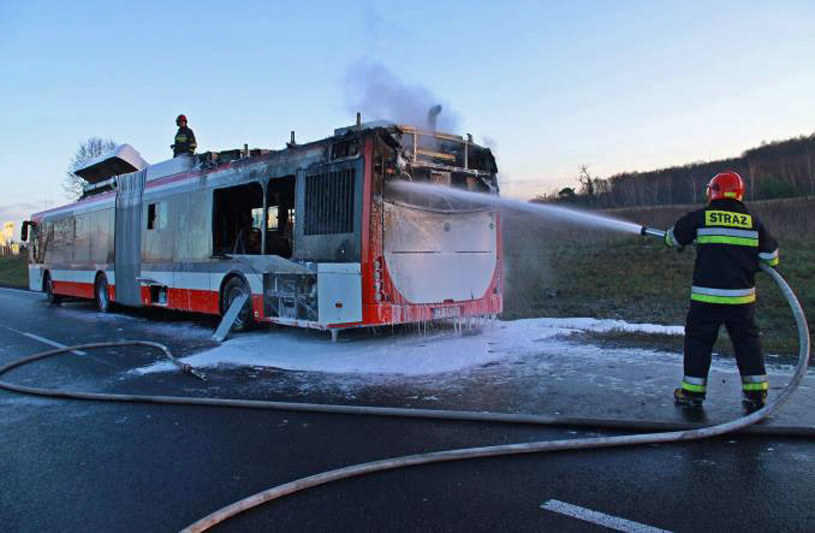 Pożar autobusu był naprawdę poważny /Informacja prasowa