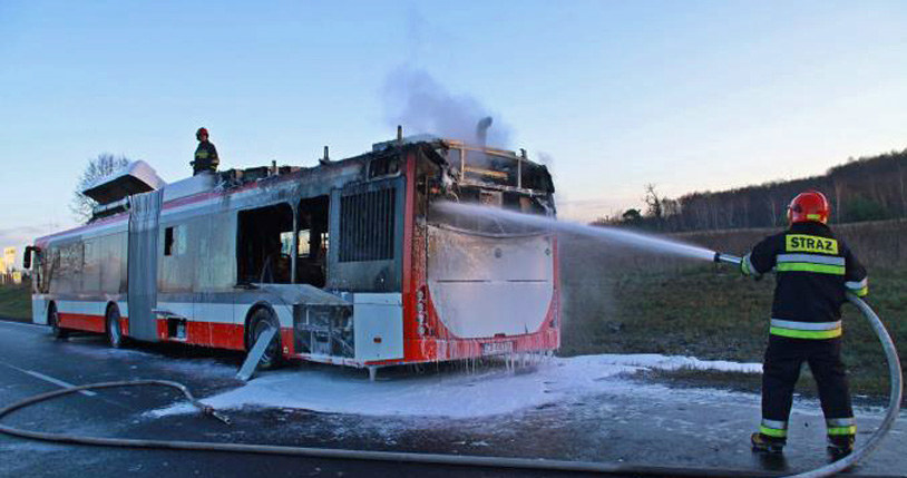 Pożar autobusu był naprawdę poważny /Informacja prasowa