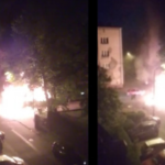 Pożar autobusu w Bytomiu. Kierowca uciekł z pojazdu