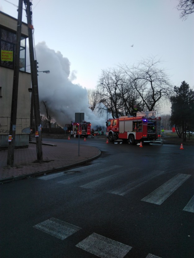 Pożar autobusu w Dąbrowie Górniczej /Gorąca Linia /RMF FM