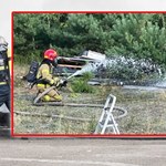 Pożar baterii auta elektrycznego pod Warszawą. Ktoś wyrzucił ją do lasu