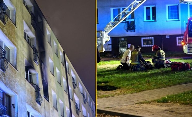 Pożar bloku w Koszalinie. Co z rannymi? 