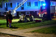 Pożar bloku w Koszalinie