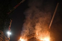 Pożar budowanego wieżowca Warsaw Hub