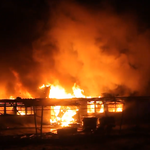 Pożar budynku socjalnego w Koszalinie
