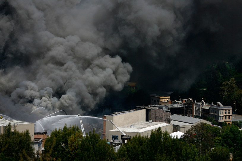 Pożar budynku Universal Studios w 2008 roku /David McNew /Getty Images