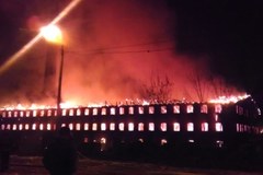 Pożar cegielni w Sosnowcu