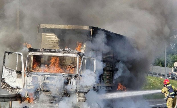 Pożar ciężarówki na A4. Nowe informacje
