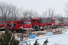 Pożar dachu w Hotelu Gołębiewski w Mikołajkach