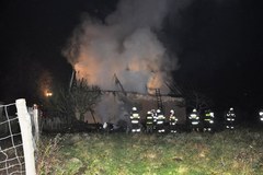 Pożar domu jednorodzinnego w Baniach Mazurskich