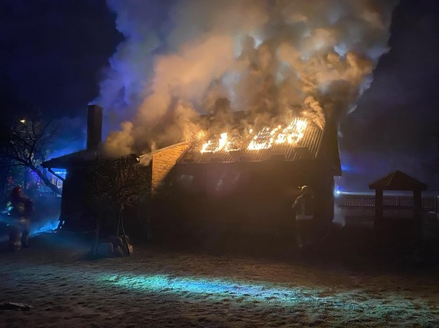 Pożar domu jednorodzinnego w Bukowej /OSP Bukowa /