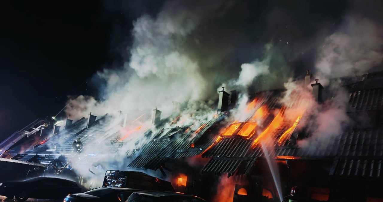 Pożar domu wielorodzinnego w Radunicy