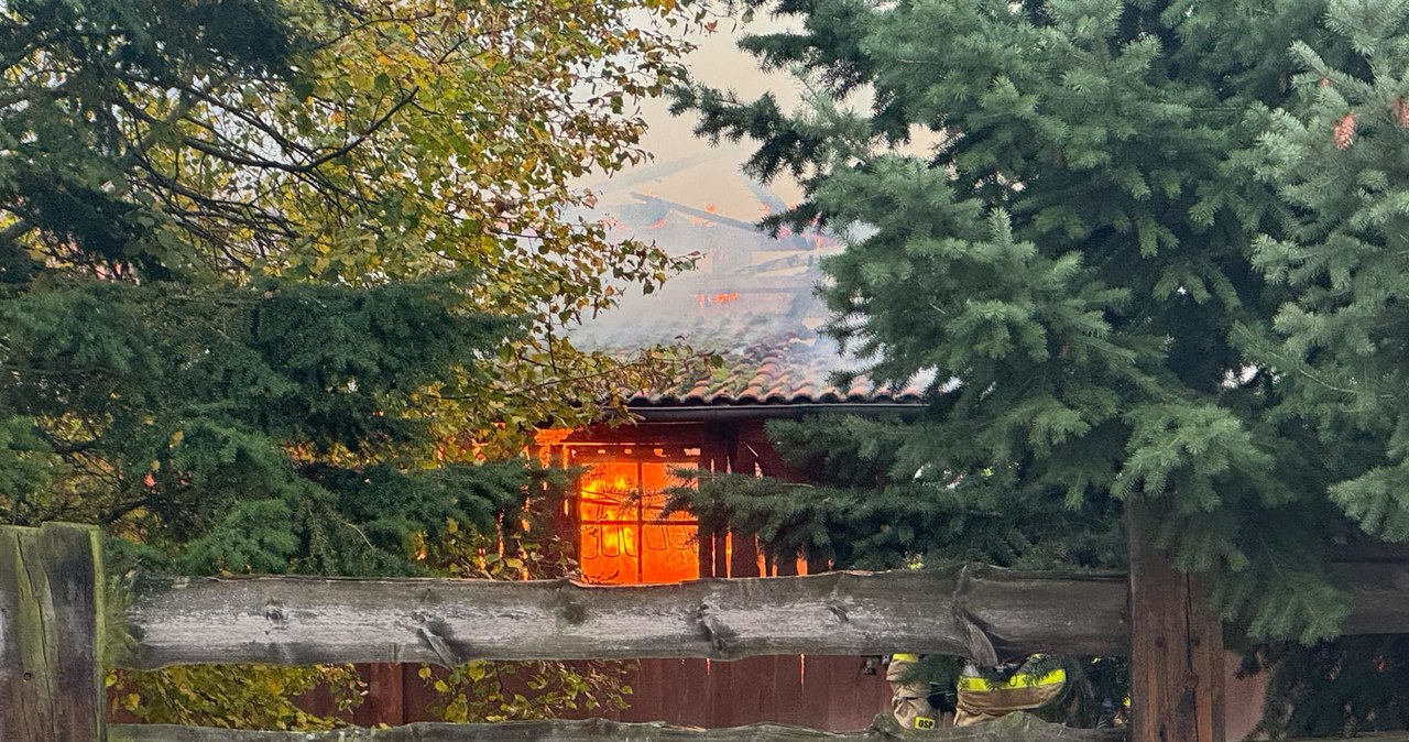 Pożar drewnianej karczmy w Smyczynie