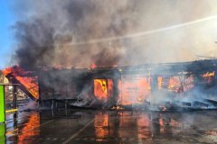 Pożar dyskontu w Polkowicach. Galeria