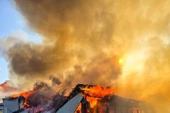 Pożar dyskontu w Polkowicach. Galeria