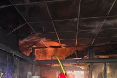 Pożar dyskontu w Polkowicach. Galeria