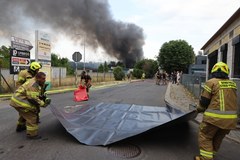 Pożar hali magazynowej hurtowni w Kędzierzynie-Koźlu
