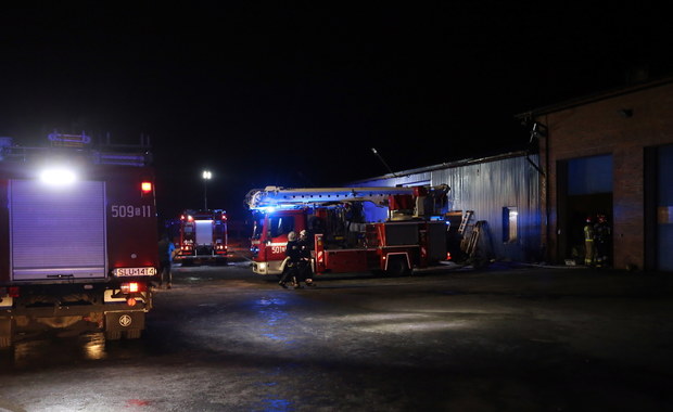 Pożar hali magazynowej w Boronowie. W środku był sprzęt do odśnieżania dróg