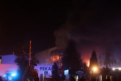Pożar hali magazynowej w Sosnowcu